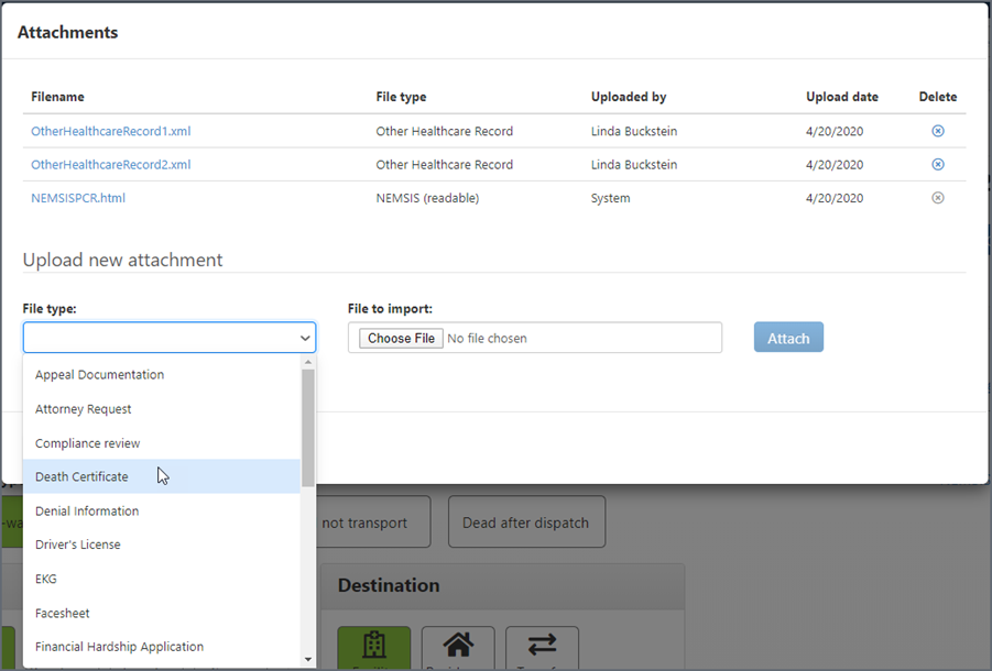 View or add attachments in the incomplete claim workflow.